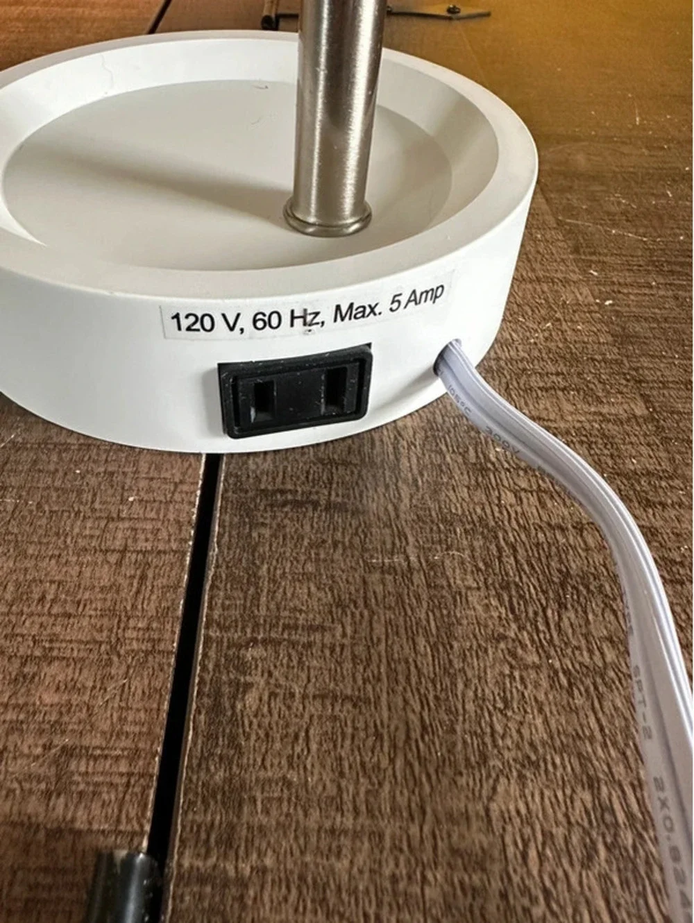 Room Essentials White LED Task Desk Lamp Flexible Gooseneck Organizer Outlet
